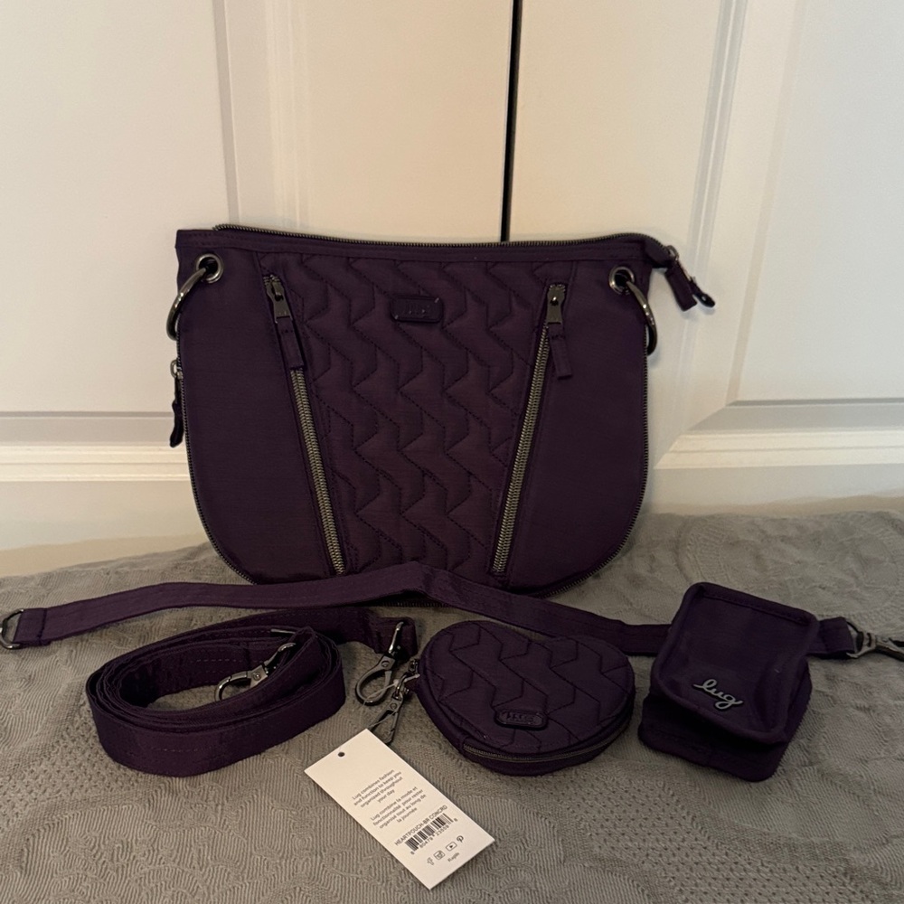 Lug Brushed Concord Set — swivel, heart pouch, drizzle